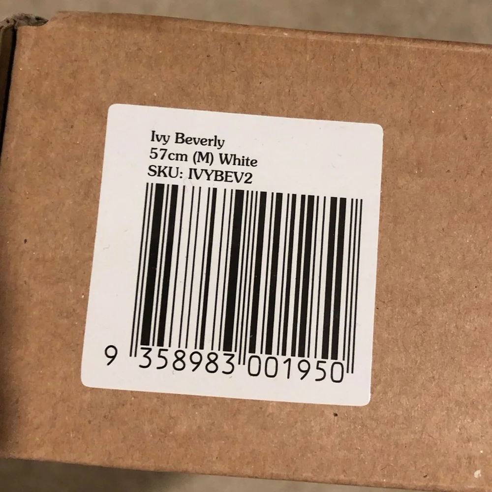 Lack Of Color Ivy Beverly Fedora Hat In White. NWT! Sz S (55cm) & M (57cm) - Picture 15 of 16